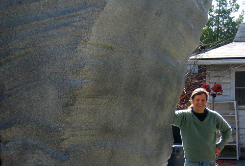 Shag Carpet for Dell Computers - Faux rock climbing wall (detail) (freestanding)
